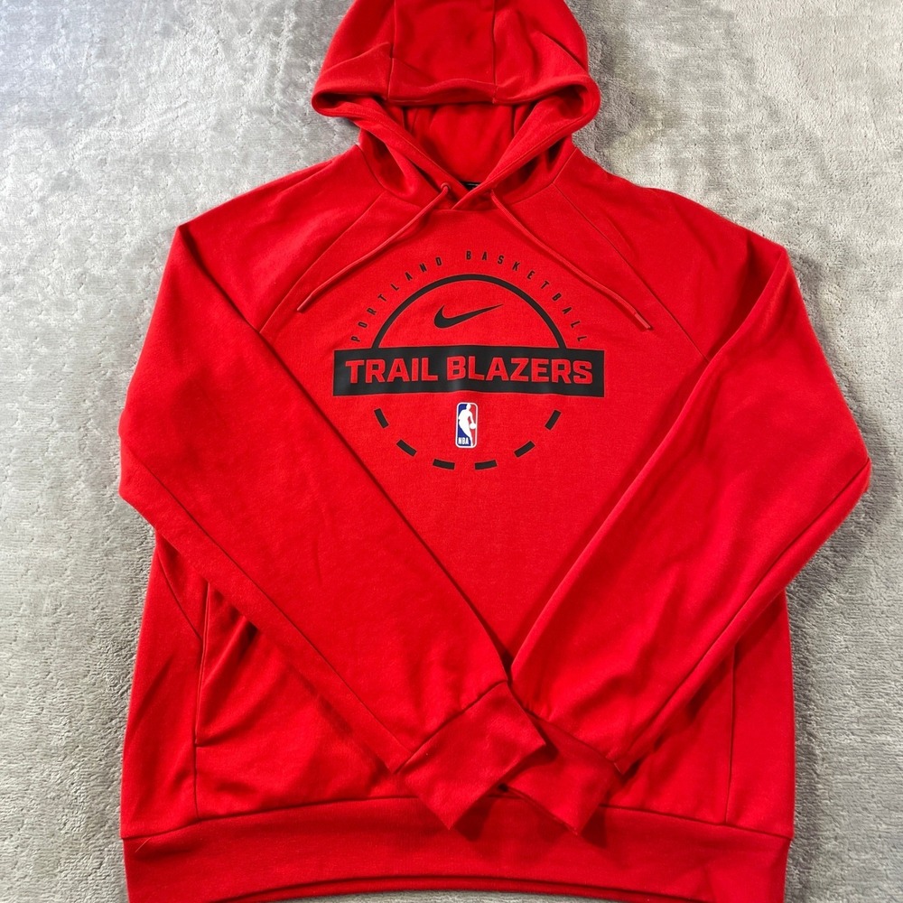 Portland Trail Blazers Nike Hoodie Mens Medium Red Dri-FIT‎ NBA Basketball